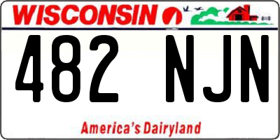 WI license plate 482NJN