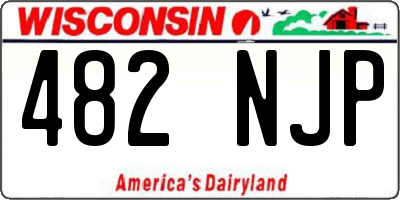 WI license plate 482NJP