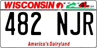 WI license plate 482NJR