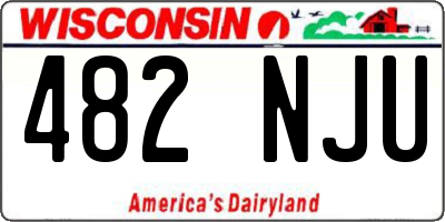 WI license plate 482NJU