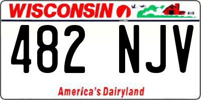 WI license plate 482NJV