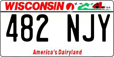 WI license plate 482NJY
