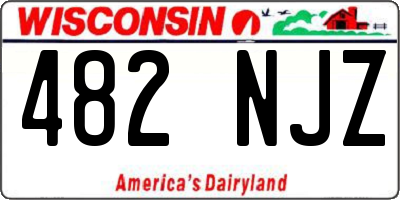 WI license plate 482NJZ
