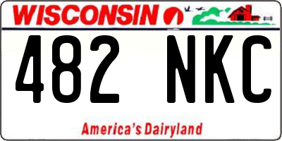 WI license plate 482NKC