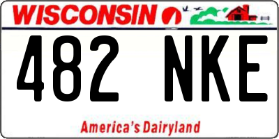 WI license plate 482NKE