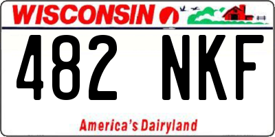 WI license plate 482NKF