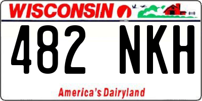 WI license plate 482NKH