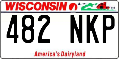 WI license plate 482NKP