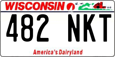 WI license plate 482NKT