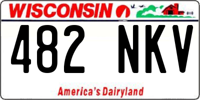 WI license plate 482NKV