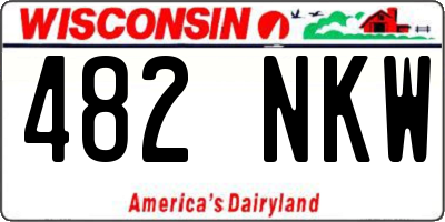 WI license plate 482NKW