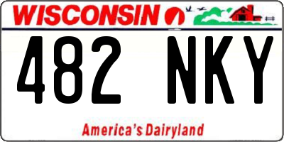 WI license plate 482NKY