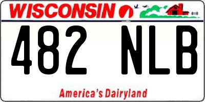 WI license plate 482NLB