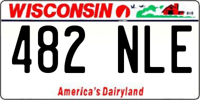 WI license plate 482NLE