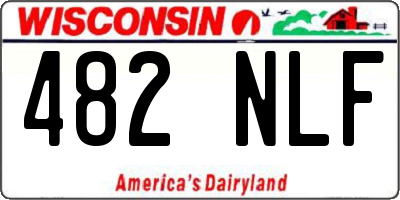 WI license plate 482NLF
