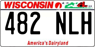 WI license plate 482NLH