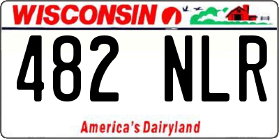 WI license plate 482NLR