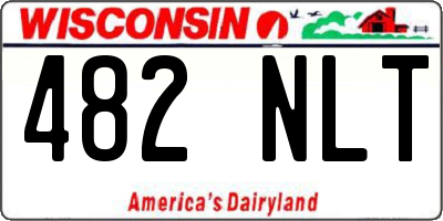 WI license plate 482NLT