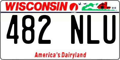 WI license plate 482NLU