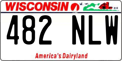 WI license plate 482NLW