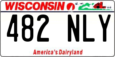 WI license plate 482NLY
