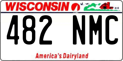 WI license plate 482NMC