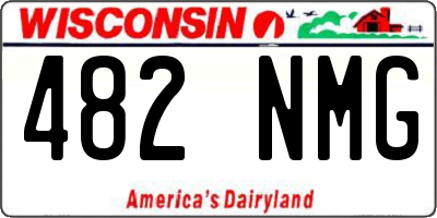 WI license plate 482NMG