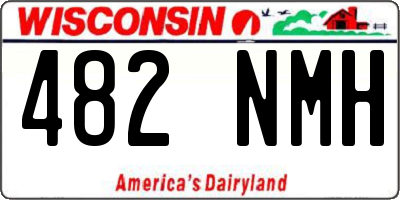 WI license plate 482NMH