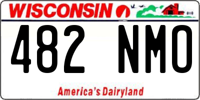WI license plate 482NMO