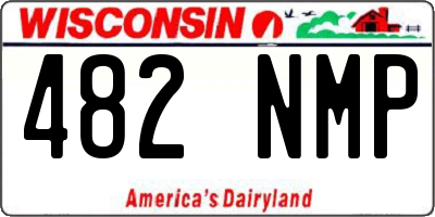 WI license plate 482NMP