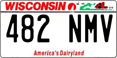 WI license plate 482NMV