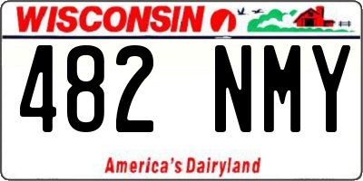 WI license plate 482NMY