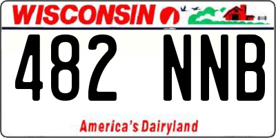 WI license plate 482NNB