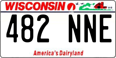WI license plate 482NNE