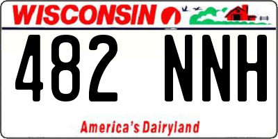 WI license plate 482NNH