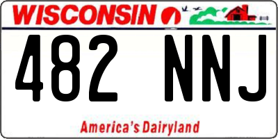 WI license plate 482NNJ
