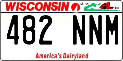 WI license plate 482NNM