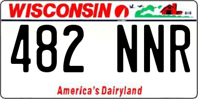 WI license plate 482NNR