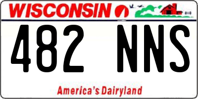 WI license plate 482NNS