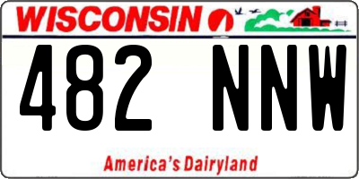 WI license plate 482NNW