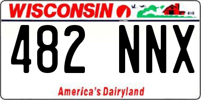 WI license plate 482NNX