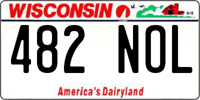WI license plate 482NOL