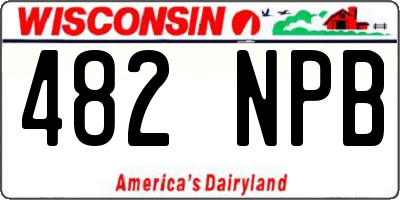 WI license plate 482NPB