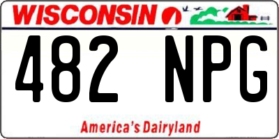 WI license plate 482NPG