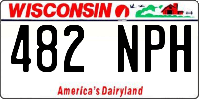 WI license plate 482NPH