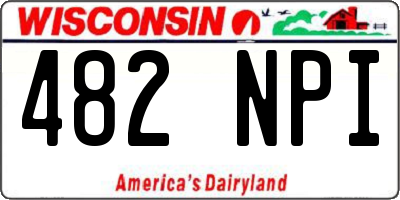 WI license plate 482NPI