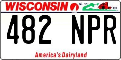 WI license plate 482NPR