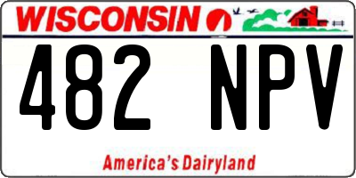 WI license plate 482NPV