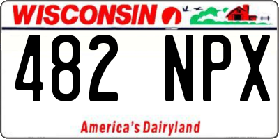 WI license plate 482NPX