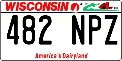 WI license plate 482NPZ